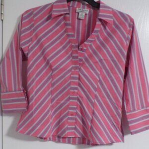 pink stripe blouse